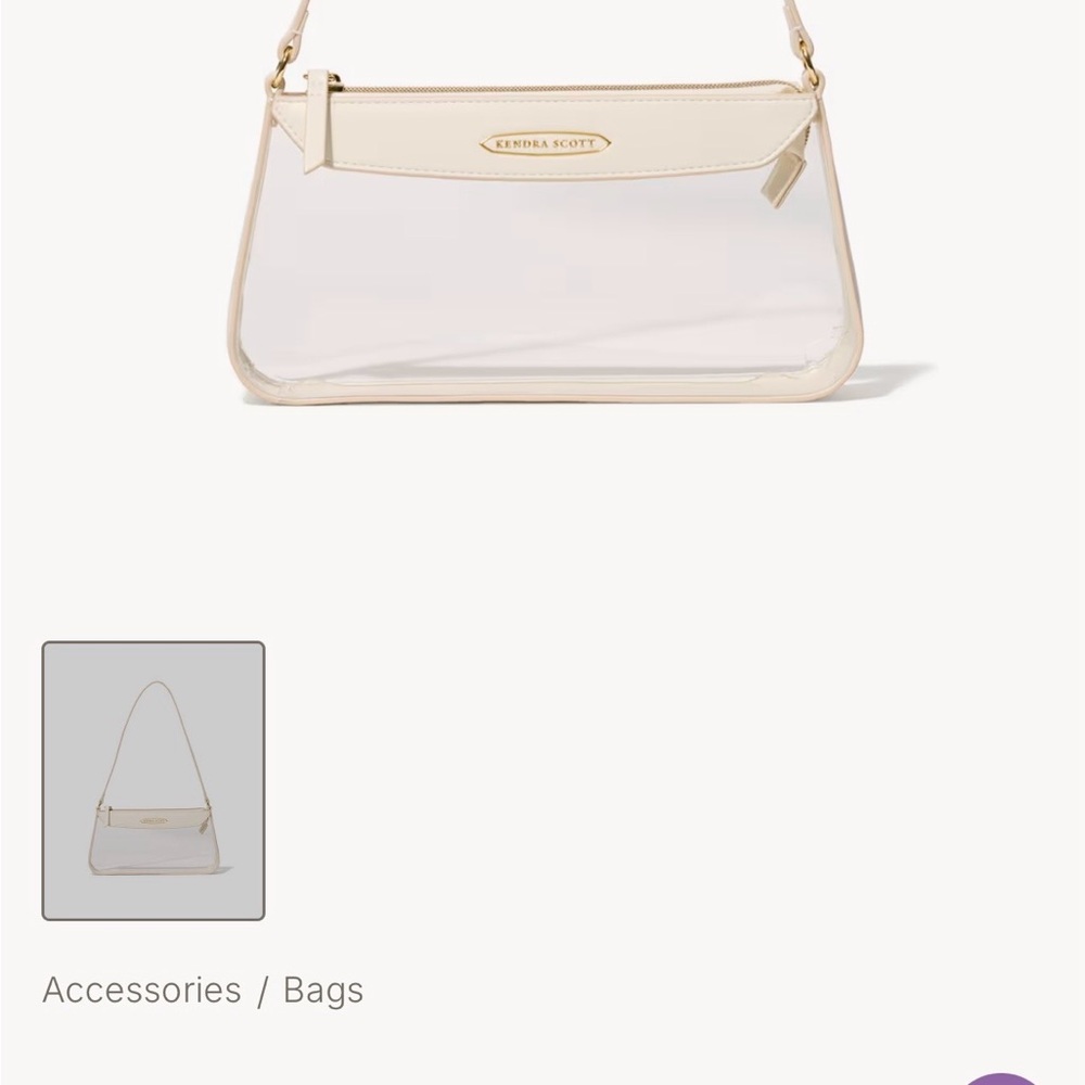 NWT Kendra Scott Clear Shoulder Bag
